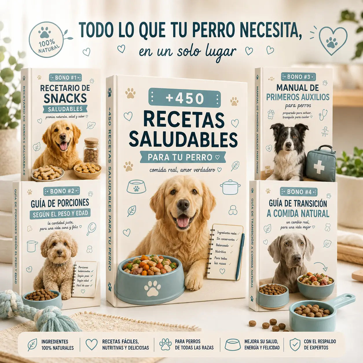 Mega Pack +450 Recetas Saludables para Perros